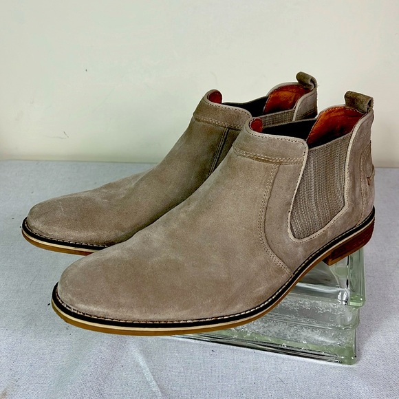Joseph Abboud Men’s Tan Suede Hanson Chelsea Boots size 10.5 - Picture 1 of 8